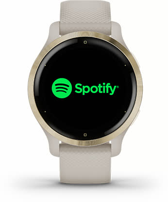 Завантажуйте пісні та списки відтворення зі своїх облікових записів Spotify, Deezer або Amazon Music на годиннику Venu 2S